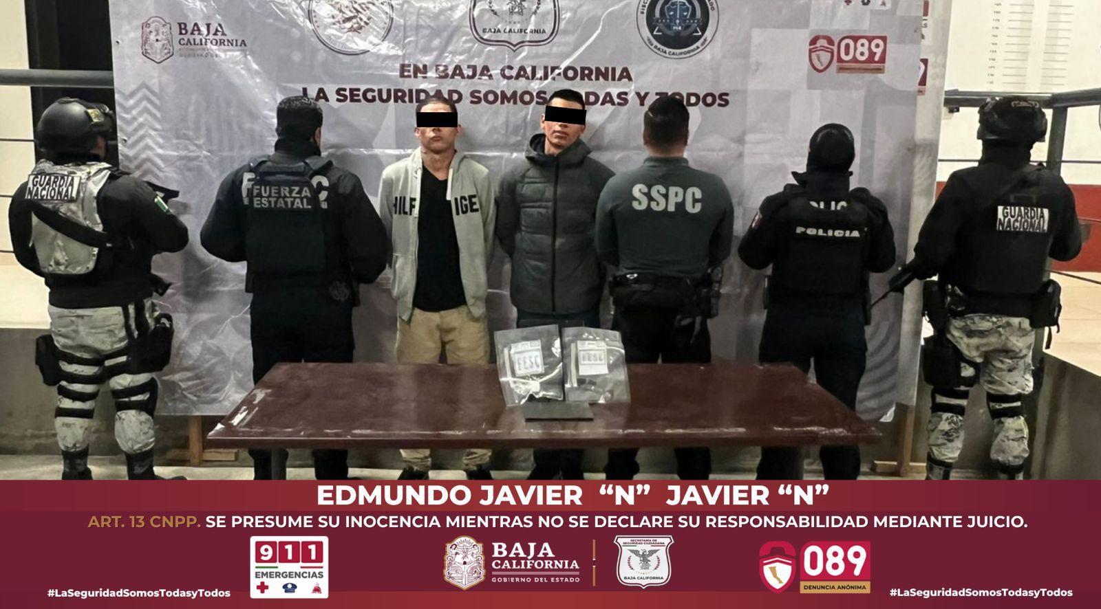 FUERZA ESTATAL DETIENE A PRESUNTOS NARCOMENUDISTAS Y ASEGURA DROGA EN TIJUANA