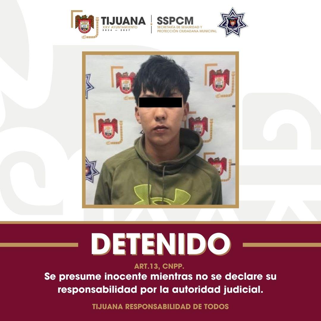 Asegura Policía Municipal de Tijuana a presunto responsable de agresión armada a dos personas en un bar