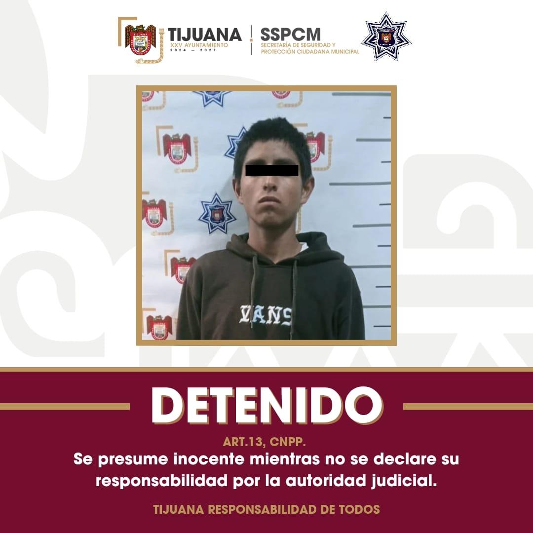 Recaptura Policía Municipal de Tijuana a responsable de agresión con arma blanca, ahora es capturado por asalto a transeúnte