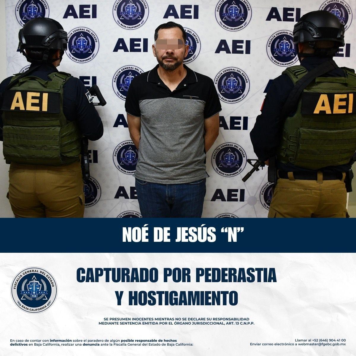 Cumplimenta fiscalía general del estado orden de aprehensión por delitos sexuales en Tijuana
