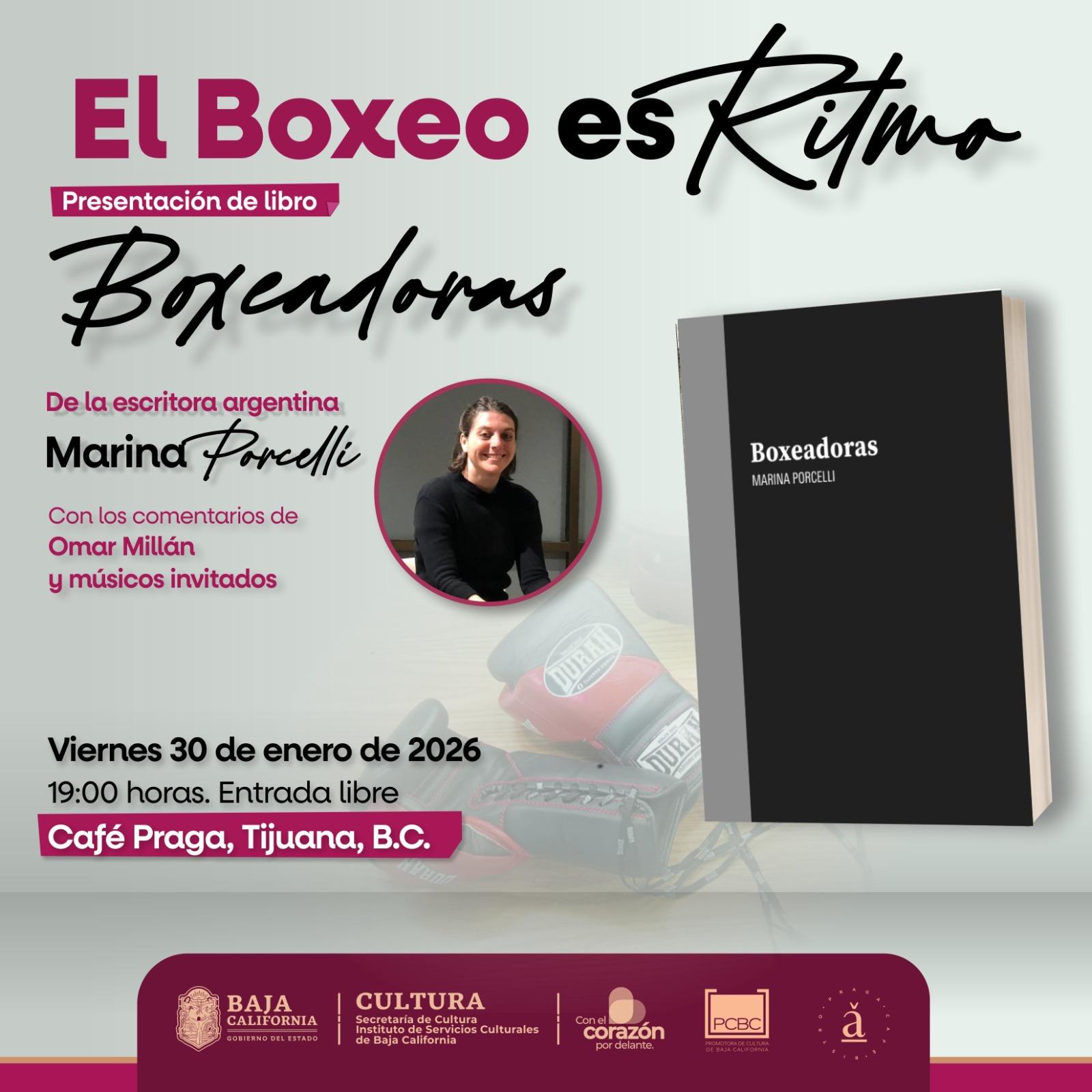 Literatura y boxeo convergen en Tijuana con la escritora Marina Porcelli