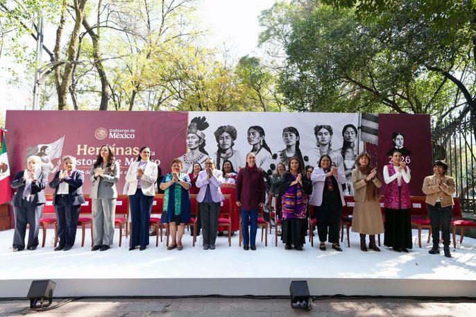 DEVELACIÓN DE 6 ESCULTURAS DE MUJERES ANCESTRAS EN EL PASEO DE LAS HEROÍNAS, SÍMBOLO FIRME CONTRA EL RACISMO, CLASISMO Y MACHISMO: PRESIDENTA CLAUDIA SHEINBAUM
