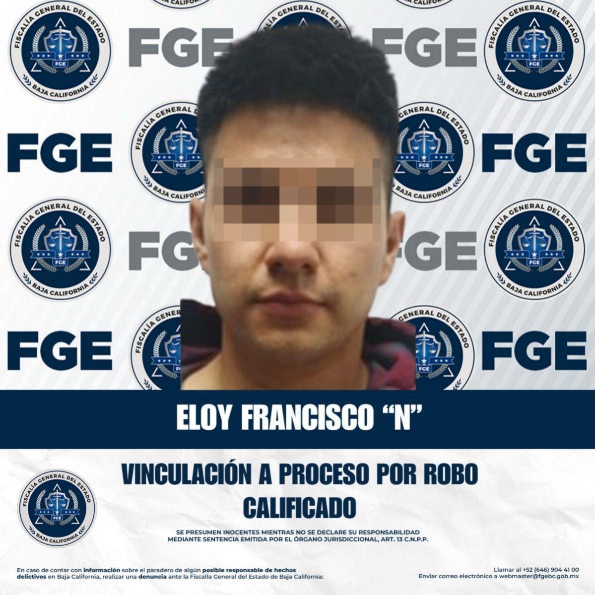 Obtiene la fiscalía general del estado de Baja California vinculación a proceso para imputado por robo calificado con violencia