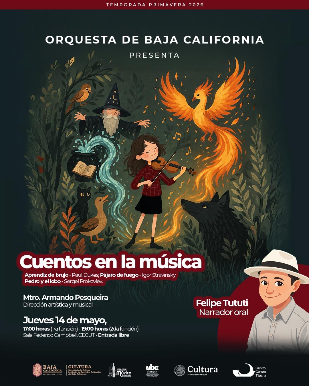 La orquesta de Baja California invita a vivir “cuentos en la música” en el CECUT