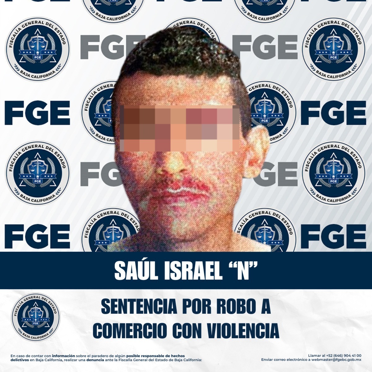 Obtiene fge sentencia de más de cinco años de prisión contra responsable de robo a comercio con violencia
