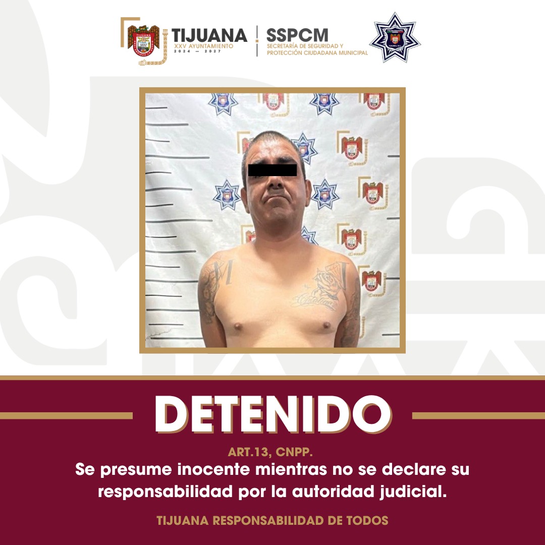 Detiene Policía Municipal a presunto agresor por violencia contra la mujer en la colonia Mariano Matamoros Centro
