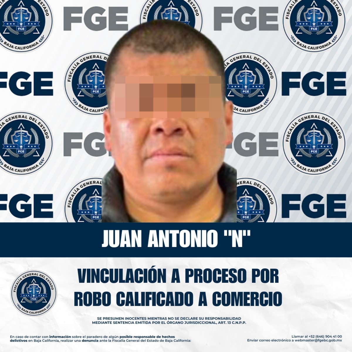 Sujeto es vinculado a proceso por robo calificado a comercio en Playas de Rosarito