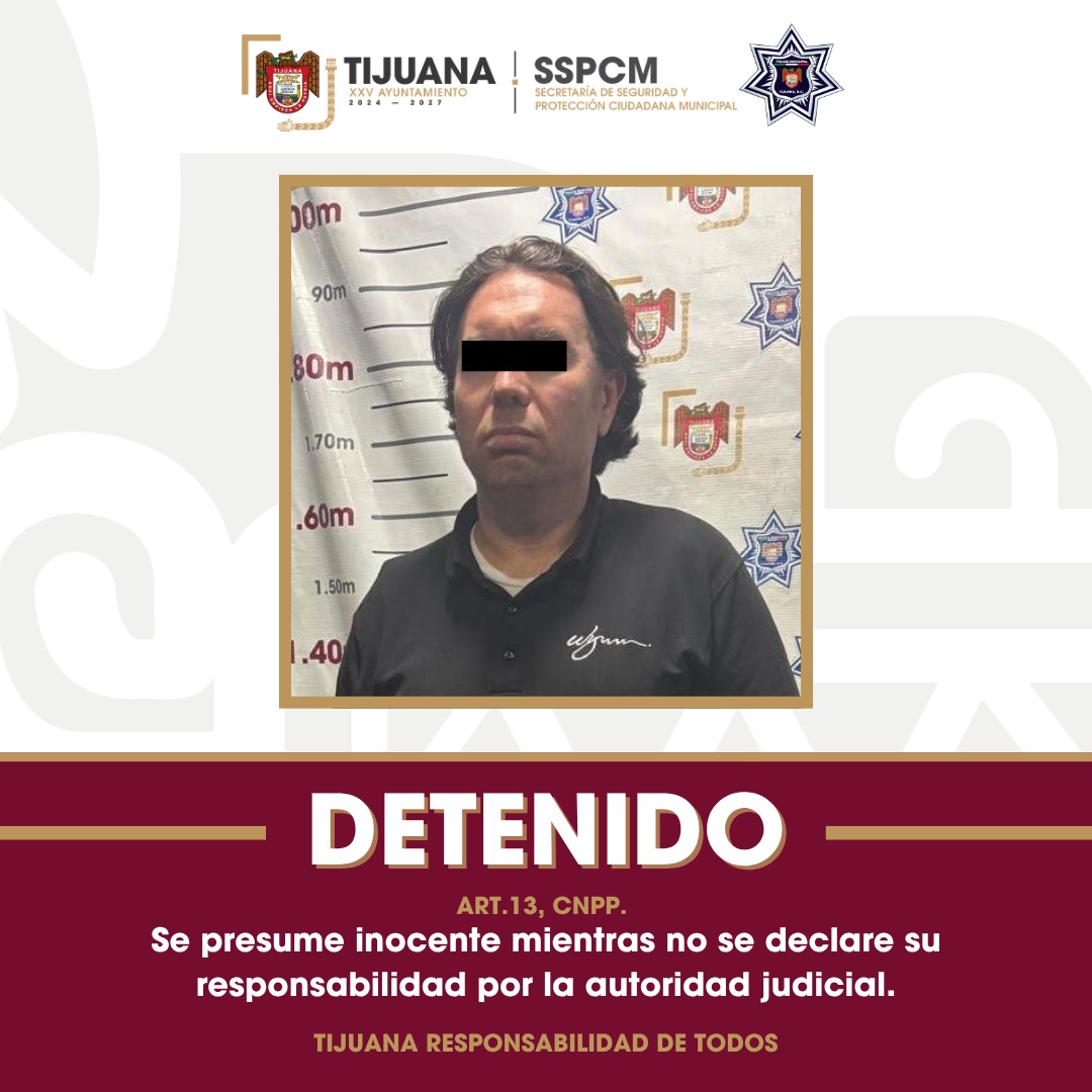 Asegura Policía Municipal a presunto responsable de violencia familiar