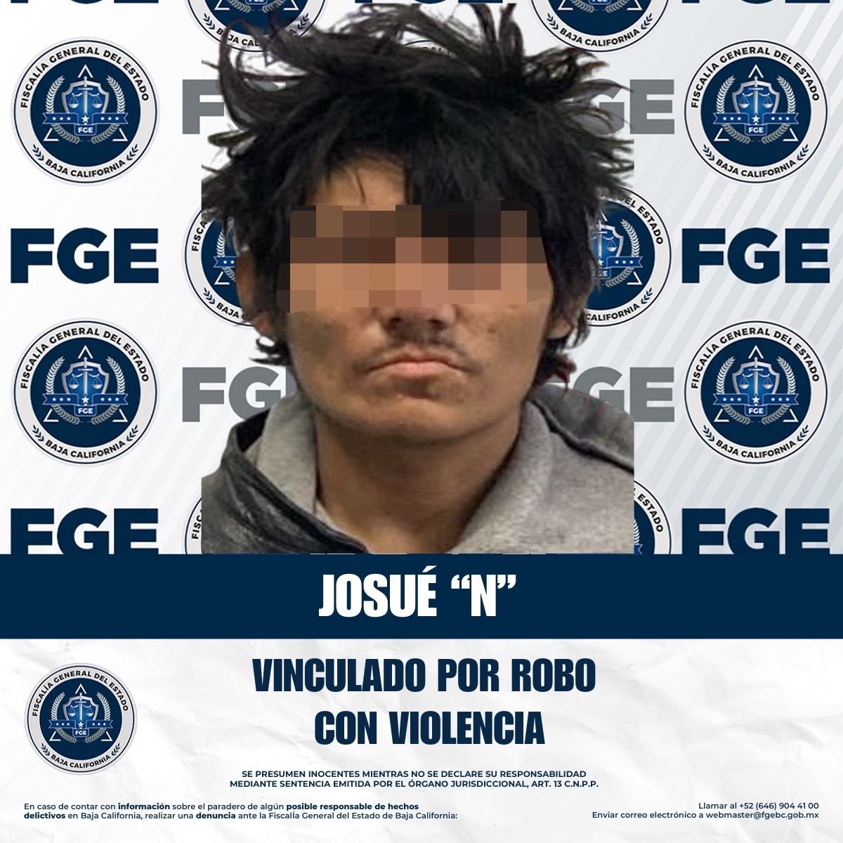 Sentencia condenatoria contra sujeto por robo con violencia en Tijuana