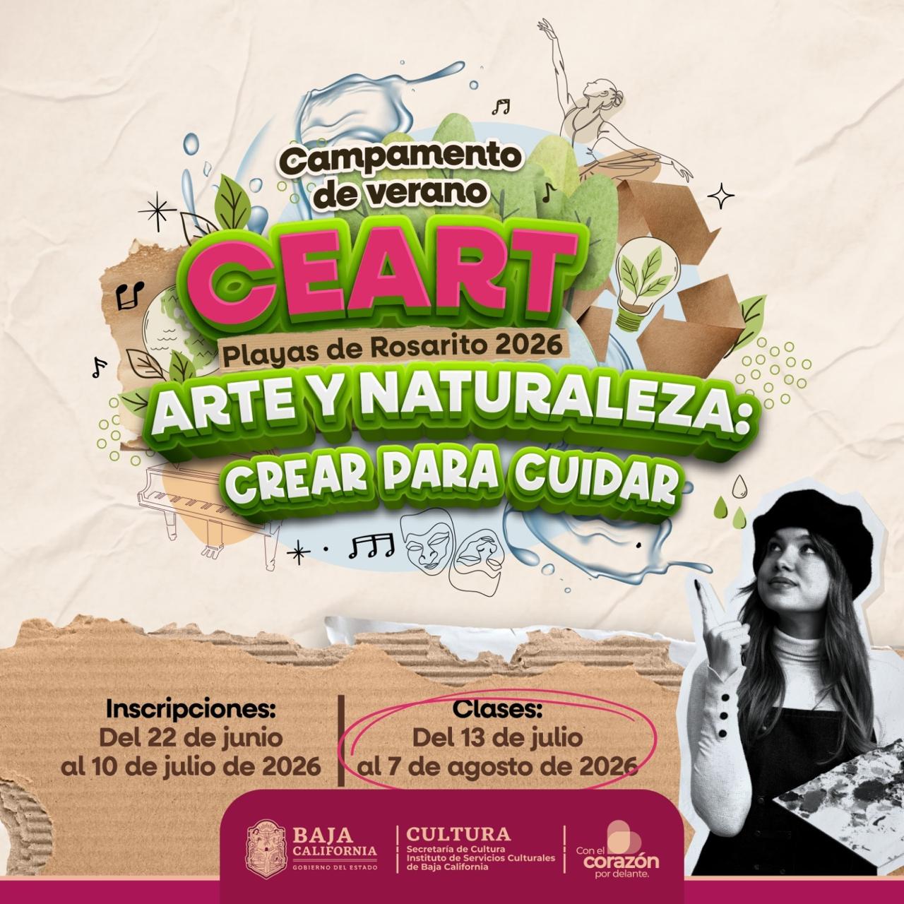 Campamento y oferta académica de verano ofrece CEART Playas de Rosarito