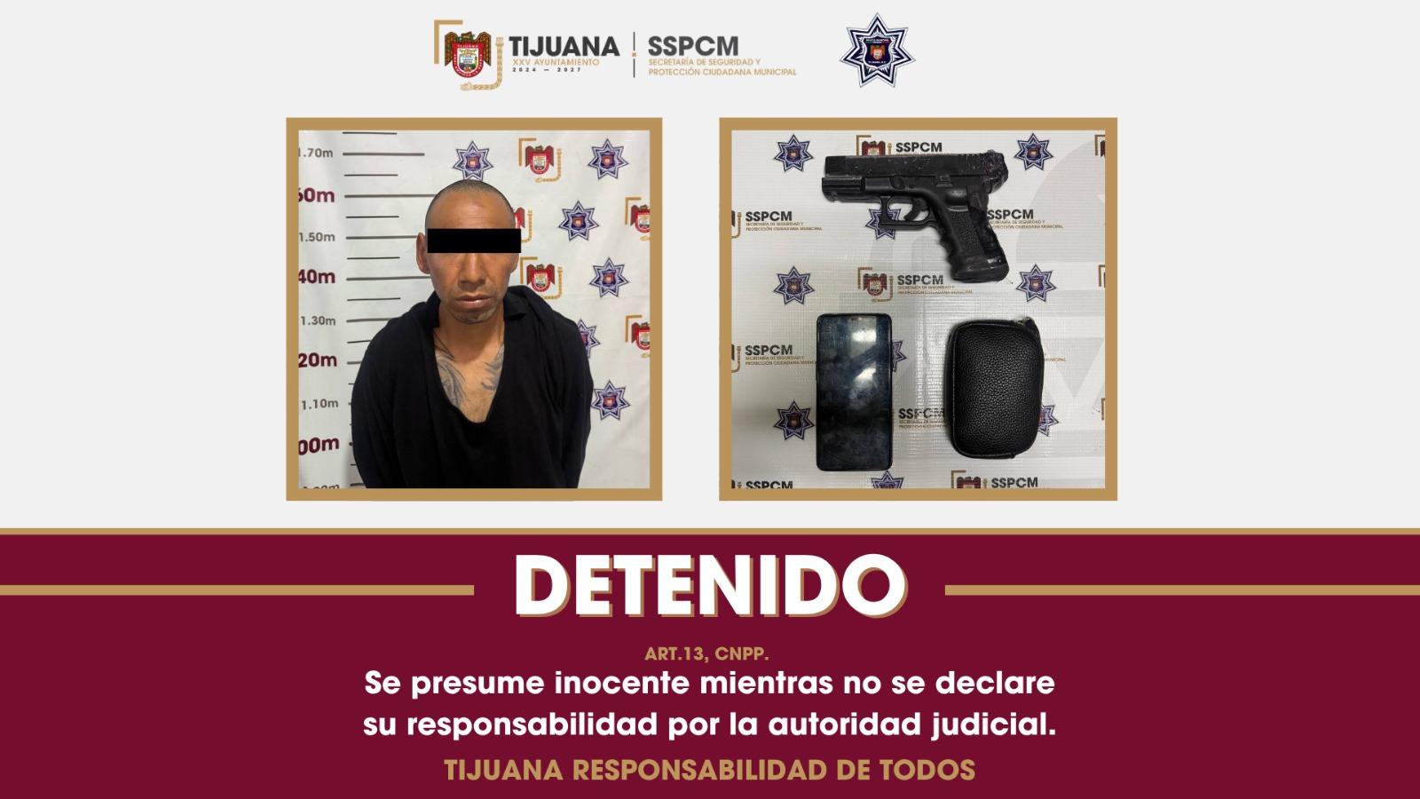 Captura Policía Municipal de Tijuana a presunto generador de robos con violencia en San Antonio de los Buenos