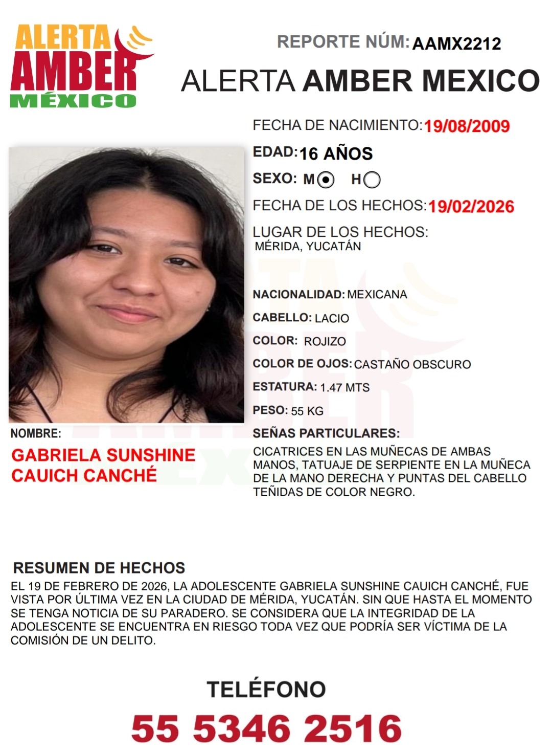 COLABORACIÓN- ALERTA AMBER