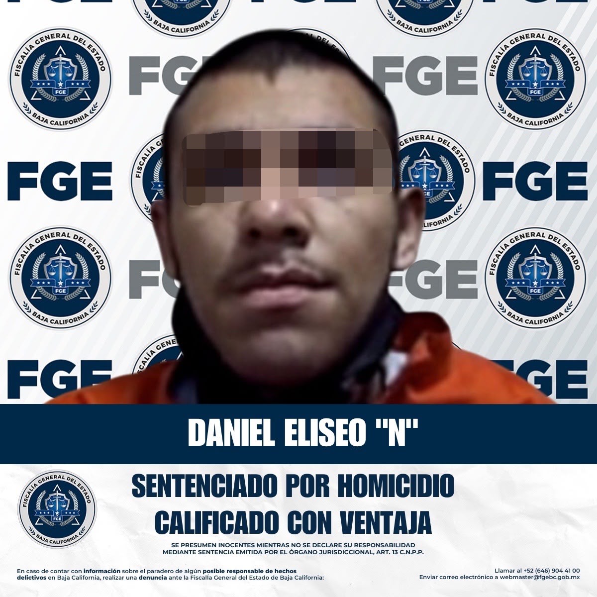 Obtiene FGE sentencia condenatoria de 30 años de prisión contra responsable de homicidio calificado con ventaja
