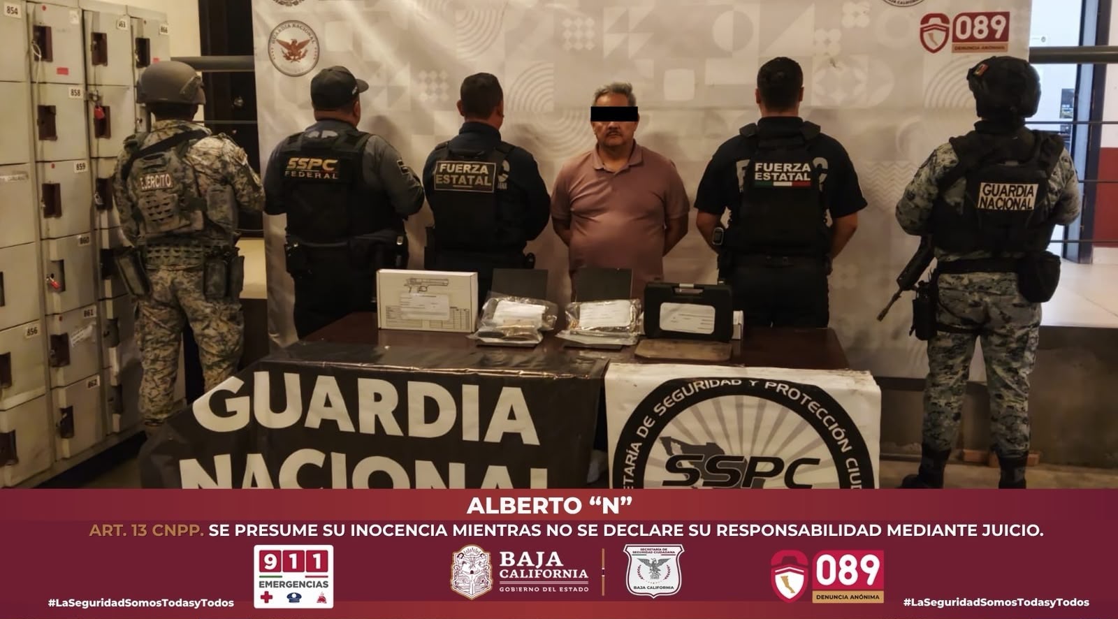 Operativo preventivo de la fuerza estatal culmina con aseguramiento de armas y detención de un hombre