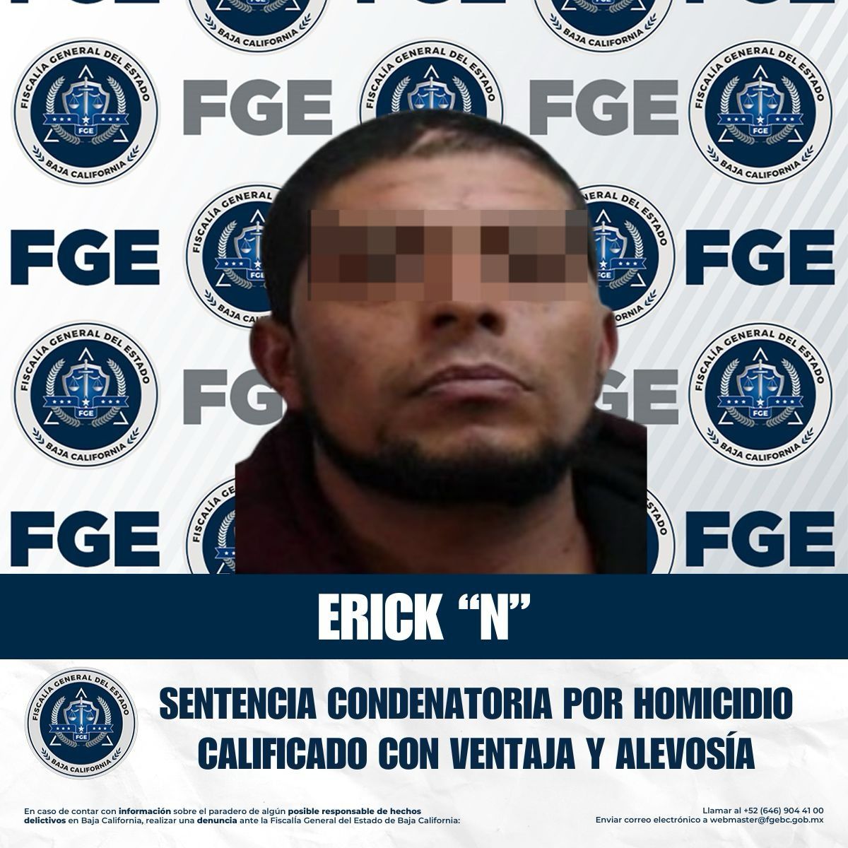 Obtiene fge sentencia de 30 años de prisión contra responsable de homicidio calificado