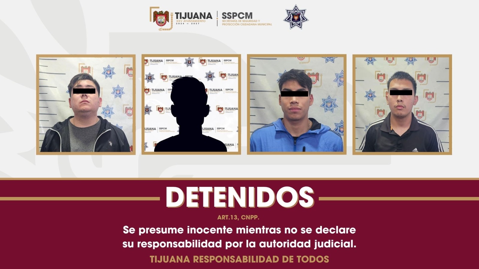 Desarticula Policía Municipal de Tijuana a presunto grupo vinculado con robos con violencia tras operativo de persecución