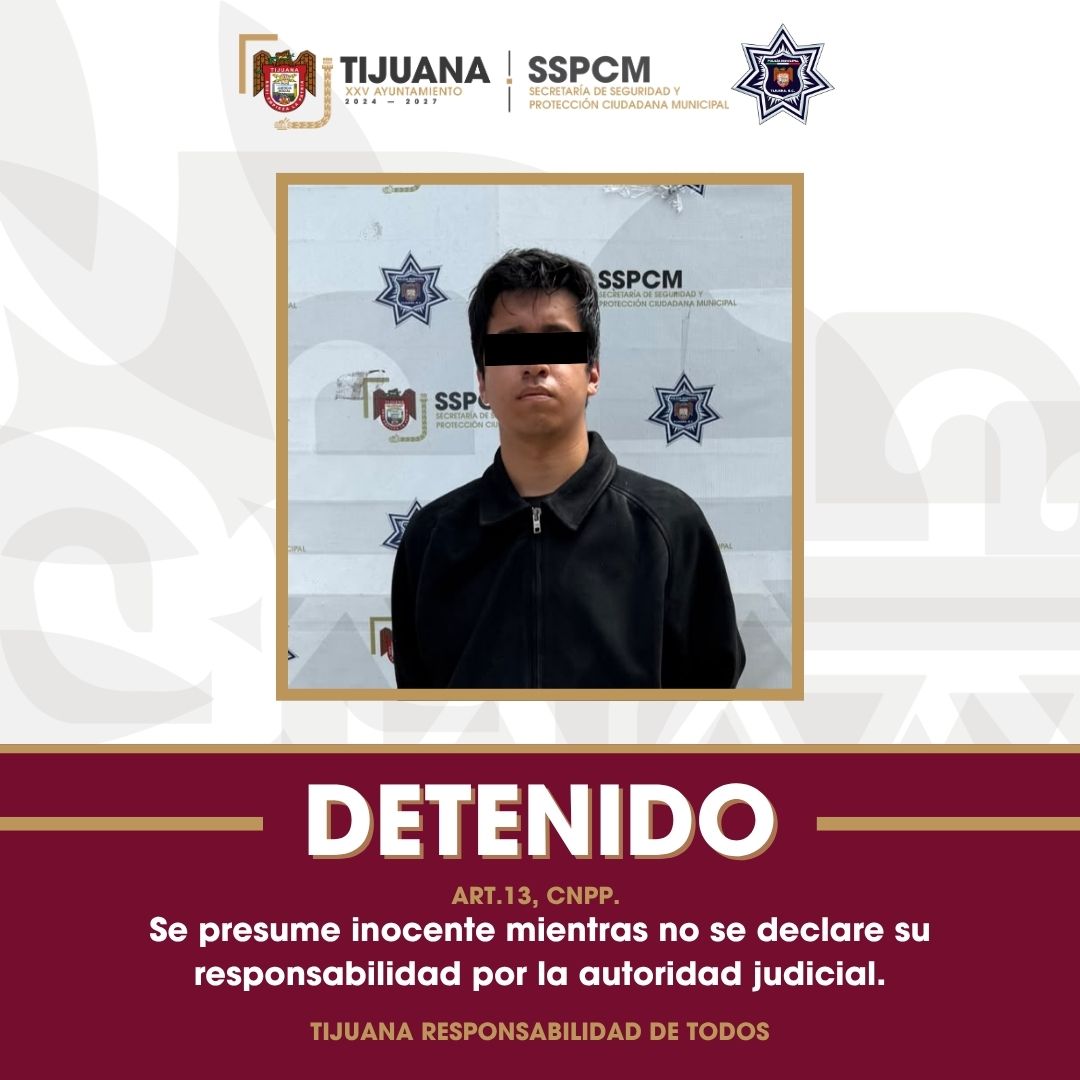 Asegura SSPCM a sujeto señalado por presuntos tocamientos indebidos a dos mujeres en la vía pública
